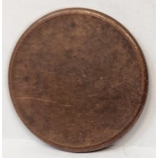 AUSTRALIA 1966 . ONE 1 CENT COIN . ERROR . BLANK PLANCHET